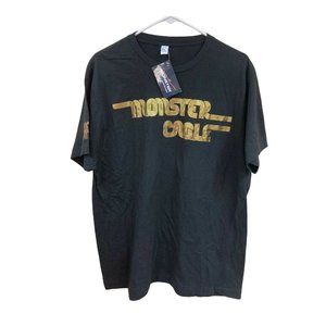 NEW Monster Cable Headphones Speakers Retro Style 2 Sided Black T Shirt Size XL